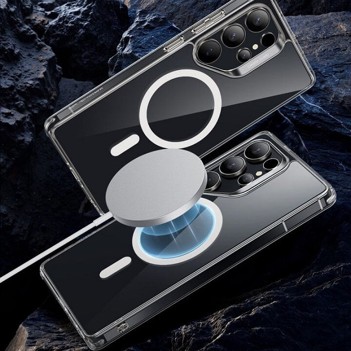 Magsafe Калъф за Samsung S25 Ultra, ESR Classic Hybrid Magnetic Case, Прозрачен (2)