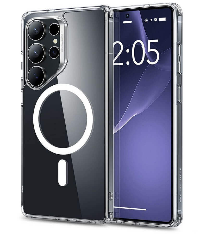 Magsafe Калъф за Samsung S25 Ultra, ESR Classic Hybrid Magnetic Case, Прозрачен