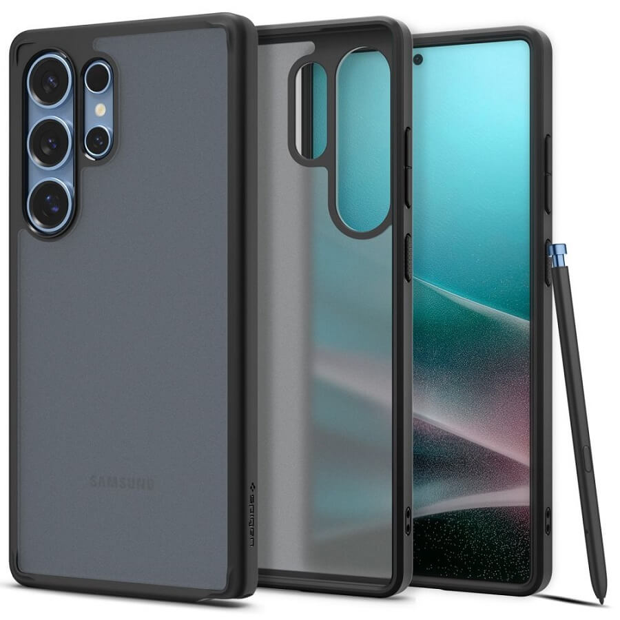 Противоударен Хибриден Калъф за Samsung S25 Ultra, Spigen Ultra Hybrid Case, Черен