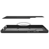 Magsafe Противоударен Калъф за Samsung S25 Ultra, Spigen Thin Fit Magsafe Case, Черен (7)
