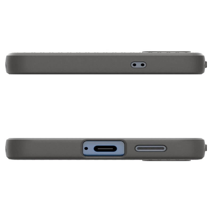 Противоударен Силиконов Калъф за Samsung S25 Plus, Spigen Liquid Air Case, Сив (6)