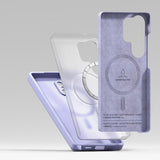 Magsafe Калъф за Samsung S25 Ultra, Ringke Silicone Magnetic Case, Лилав (5)
