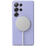 Magsafe Калъф за Samsung S25 Ultra, Ringke Silicone Magnetic Case, Лилав (4)