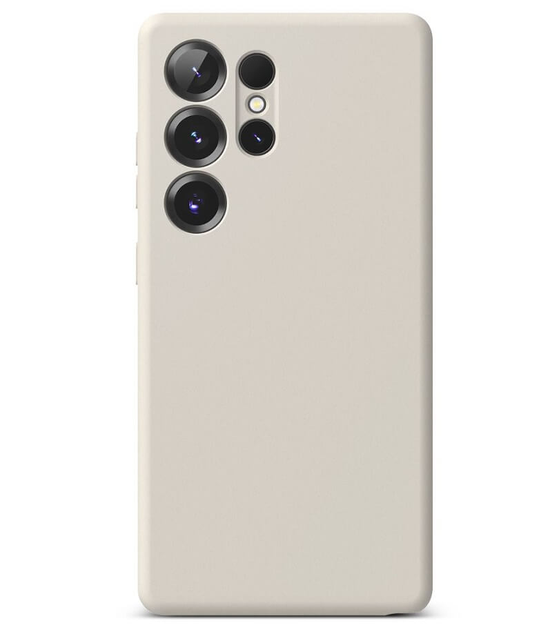 Magsafe Калъф за Samsung S25 Ultra, Ringke Silicone Magnetic Case, Бежов (3)