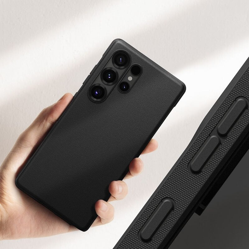 Противоударен Силиконов Калъф за Samsung S25 Ultra, Ringke Onyx Case, Черен (5)