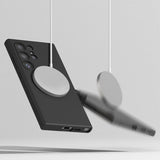 Magsafe Калъф за Samsung S25 Ultra, Ringke Silicone Magnetic Case, Черен (6)