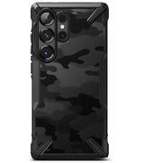 Противоударен Хибриден Калъф за Samsung S25 Ultra, Ringke Fusion X Camouflage Case, Черен (2)