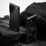 Противоударен Хибриден Калъф за Samsung S25 Ultra, Ringke Fusion X Camouflage Case, Черен (5)