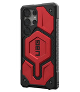 Magsafe Противоударен Калъф за Samsung S25 Ultra, UAG Monarch Pro Case Crimson, Червен (2)