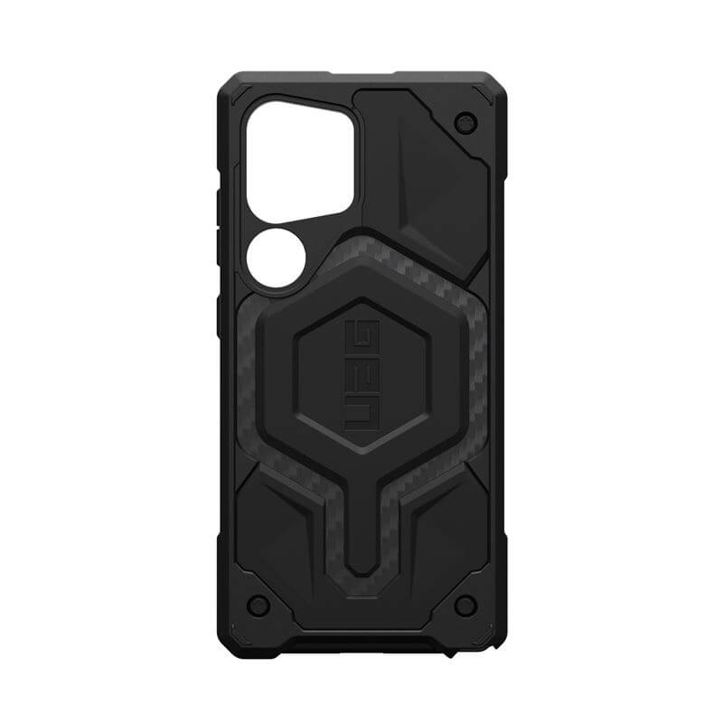 MagSafe Противоударен Калъф за Samsung S25 Ultra, UAG Monarch Pro Carbon Fiber Case, Черен (7)
