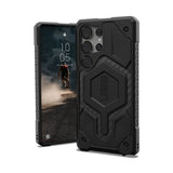 MagSafe Противоударен Калъф за Samsung S25 Ultra, UAG Monarch Pro Carbon Fiber Case, Черен (10)