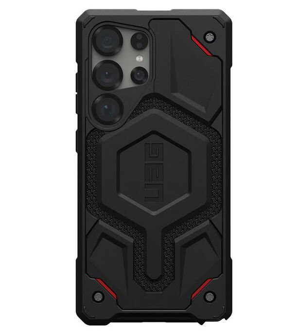 Magsafe Противоударен Калъф за Samsung S25 Ultra, UAG Monarch Pro Kevlar Case, Черен