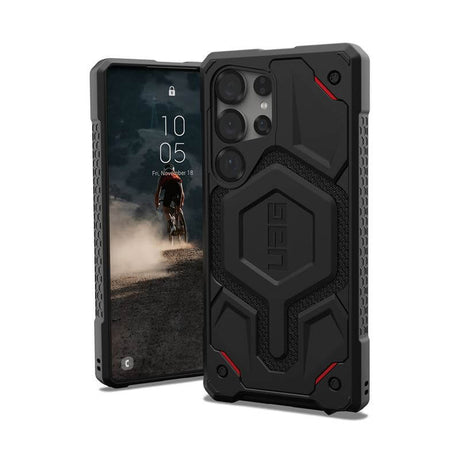 Magsafe Противоударен Калъф за Samsung S25 Ultra, UAG Monarch Pro Kevlar Case, Черен (9)