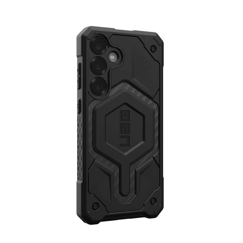 MagSafe Противоударен Калъф за Samsung S25 Plus, UAG Monarch Pro Carbon Fiber Case, Черен (3)