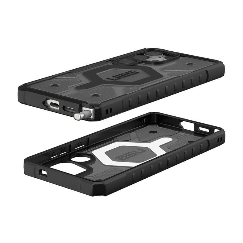 Magsafe Противоударен Калъф за Samsung S25 Ultra, UAG Pathfinder Clear Case, Черен (8)
