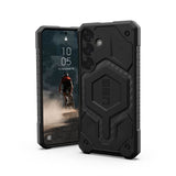 MagSafe Противоударен Калъф за Samsung S25, UAG Monarch Pro Carbon Fiber Case, Черен (7)