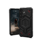 Magsafe Противоударен Калъф за Samsung S25, UAG Monarch Pro Kevlar Case, Черен (5)