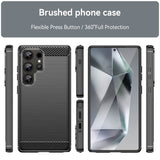 Противоударен Калъф за Samsung S25 Ultra, Premium Carbon Case, Черен (2)