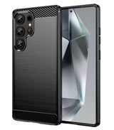 Противоударен Калъф за Samsung S25 Ultra, Premium Carbon Case, Черен