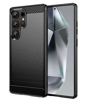 Противоударен Калъф за Samsung S25 Ultra, Premium Carbon Case, Черен