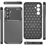 Силиконов Калъф за Samsung A36, New Carbon Case, Черен (3)