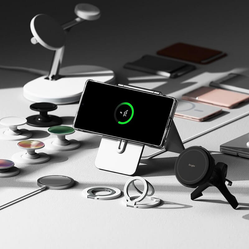 Magsafe Калъф за Samsung S25 Ultra, Ringke Fusion Magnetic Case, Прозрачен (7)