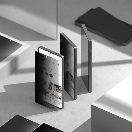 Затъмняващ Протектор за Samsung S25 Ultra, Ringke Privacy Easy Slide Glass 2бр., Черен (6)