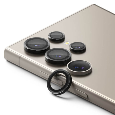 Протектор за Камерата на Samsung S25 Ultra, Ringke Cam Lens Frame Glass 2бр., Черен