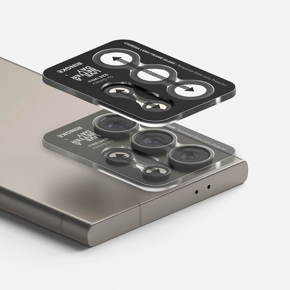 Протектор за Камерата на Samsung S25 Ultra, Ringke Cam Lens Frame Glass 2бр., Черен (3)