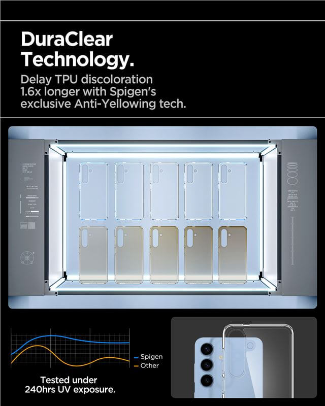 Противоударен Хибриден Калъф за Samsung S25 Plus, Spigen Ultra Hybrid Case, Прозрачен (7)