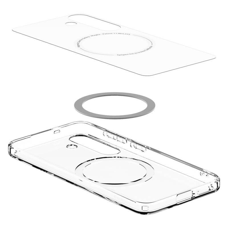 Magsafe Противоударен Калъф за Samsung S25 Plus, Spigen Ultra Hybrid Case, Бял (7)