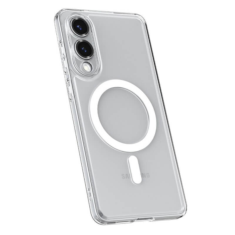 Magsafe Противоударен Калъф за Samsung S25 Edge, Spigen Ultra Hybrid Case, Бял (7)