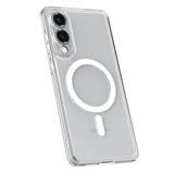 Magsafe Противоударен Калъф за Samsung S25 Edge, Spigen Ultra Hybrid Case, Бял (7)