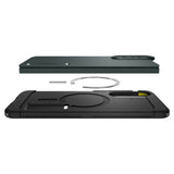 Magsafe Противоударен Калъф за Samsung S25 Edge, Spigen Tough Armor Case, Зелен (8)