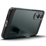 Magsafe Противоударен Калъф за Samsung S25 Edge, Spigen Tough Armor Case, Зелен (9)