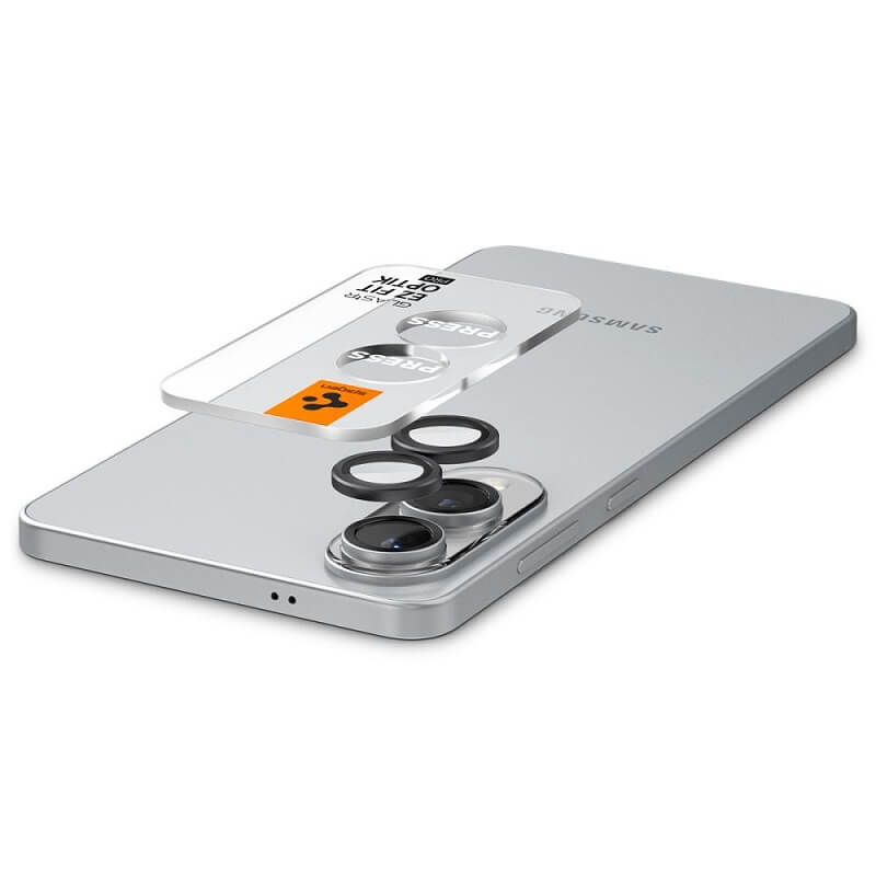 Протектор за Камерата на Samsung S25 Edge, Spigen EZ Fit Optik Pro Glass tR 2бр., Черен (5)