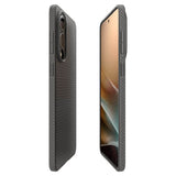 Противоударен Силиконов Калъф за Samsung S25 Edge, Spigen Liquid Air Case, Сив (8)