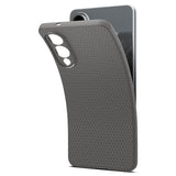 Противоударен Силиконов Калъф за Samsung S25 Edge, Spigen Liquid Air Case, Сив (7)
