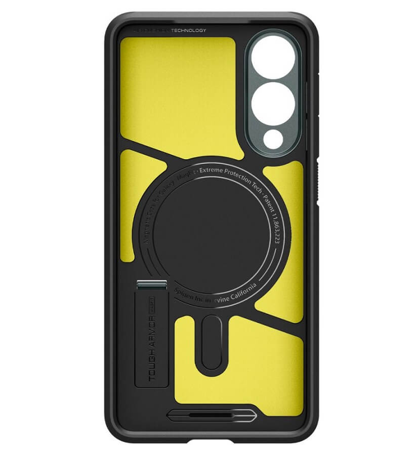 Magsafe Противоударен Калъф за Samsung S25 Edge, Spigen Tough Armor Case, Зелен (3)