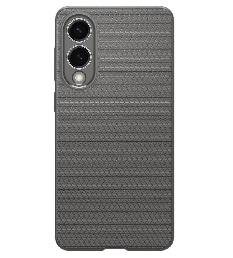 Противоударен Силиконов Калъф за Samsung S25 Edge, Spigen Liquid Air Case, Сив (2)