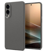 Противоударен Силиконов Калъф за Samsung S25 Edge, Spigen Liquid Air Case, Сив