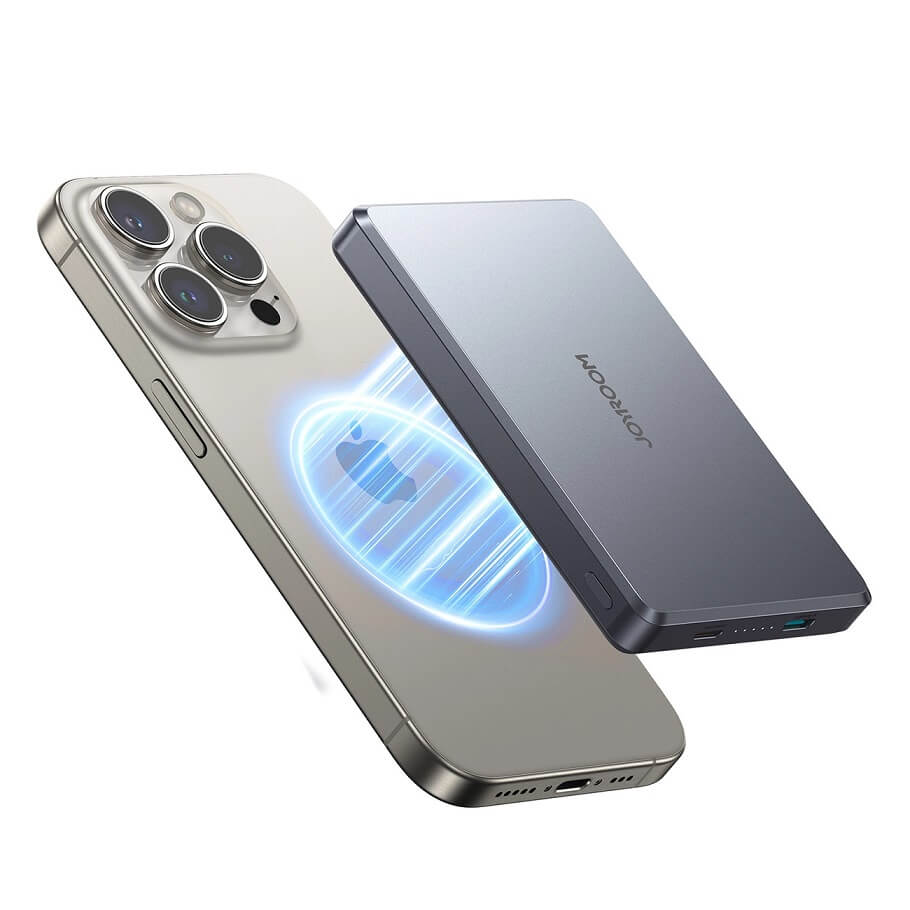 Magsafe Външна Батерия за iPhone, Joyroom Pro Ultra-Slim 10000mAh, Сив (2)