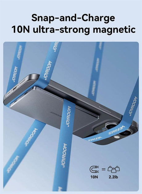 Magsafe Външна Батерия за iPhone, Joyroom Ultra-Slim 5000mAh, Сив (4)