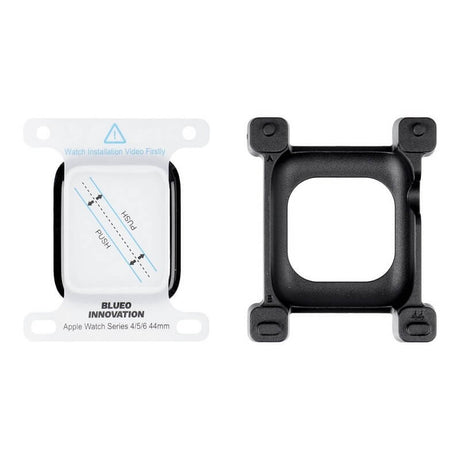 Стъклен Протектор за Apple Watch SE / SE 2 44mm, Blueo HD 5D Glass, Черен (4)