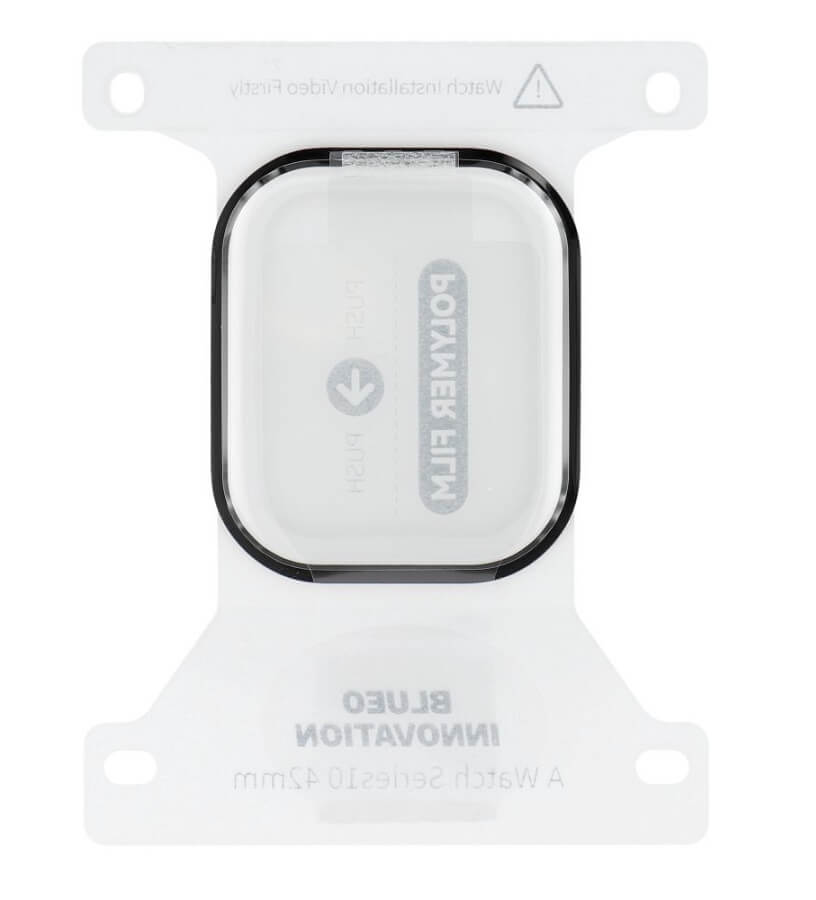 Стъклен Протектор за Apple Watch 11/ 10 42mm, Blueo HD 5D Glass, Черен (2)