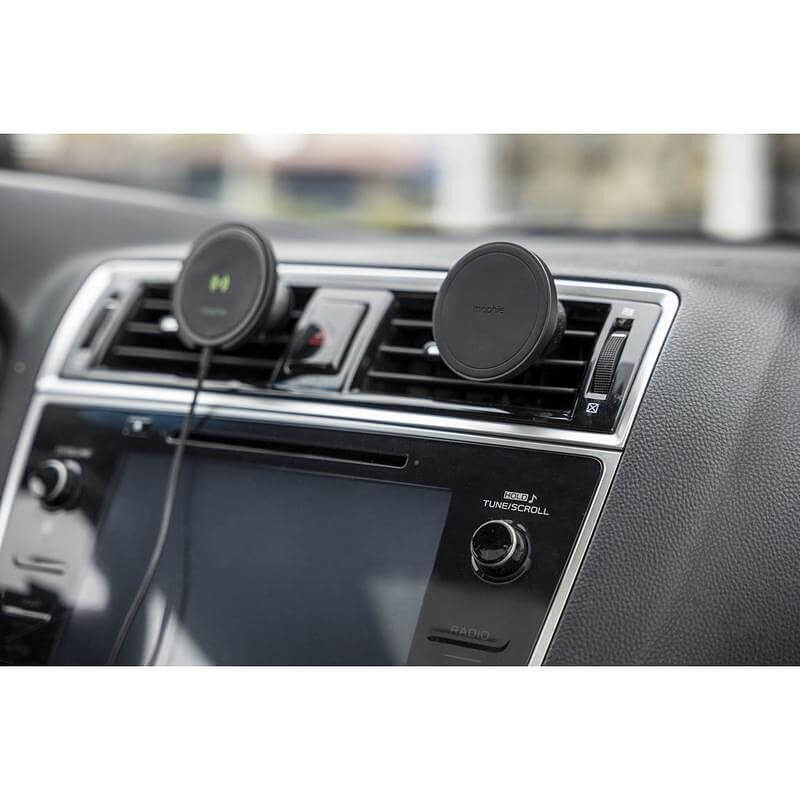 Magsafe Зарядно-Стойка за Кола, Mophie Snap+ Wireless Vent Mount, Черен (6)