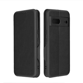 Кожен Калъф за Google Pixel 7, Tech-Protect Techsuit Safe Book Case, Черен