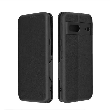 Кожен Калъф за Google Pixel 7, Tech-Protect Techsuit Safe Book Case, Черен