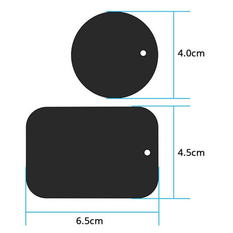 Пластини за Магнитни Стойки, GKK Metal Plate, Черен (6)
