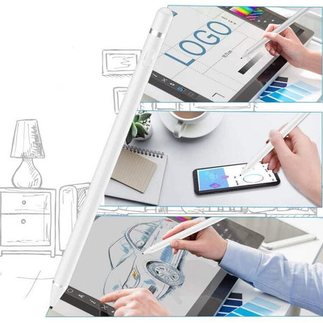 Активна Писалка за Таблет и Телефон, Tech-Protect Active Stylus Pen, Бял (5)